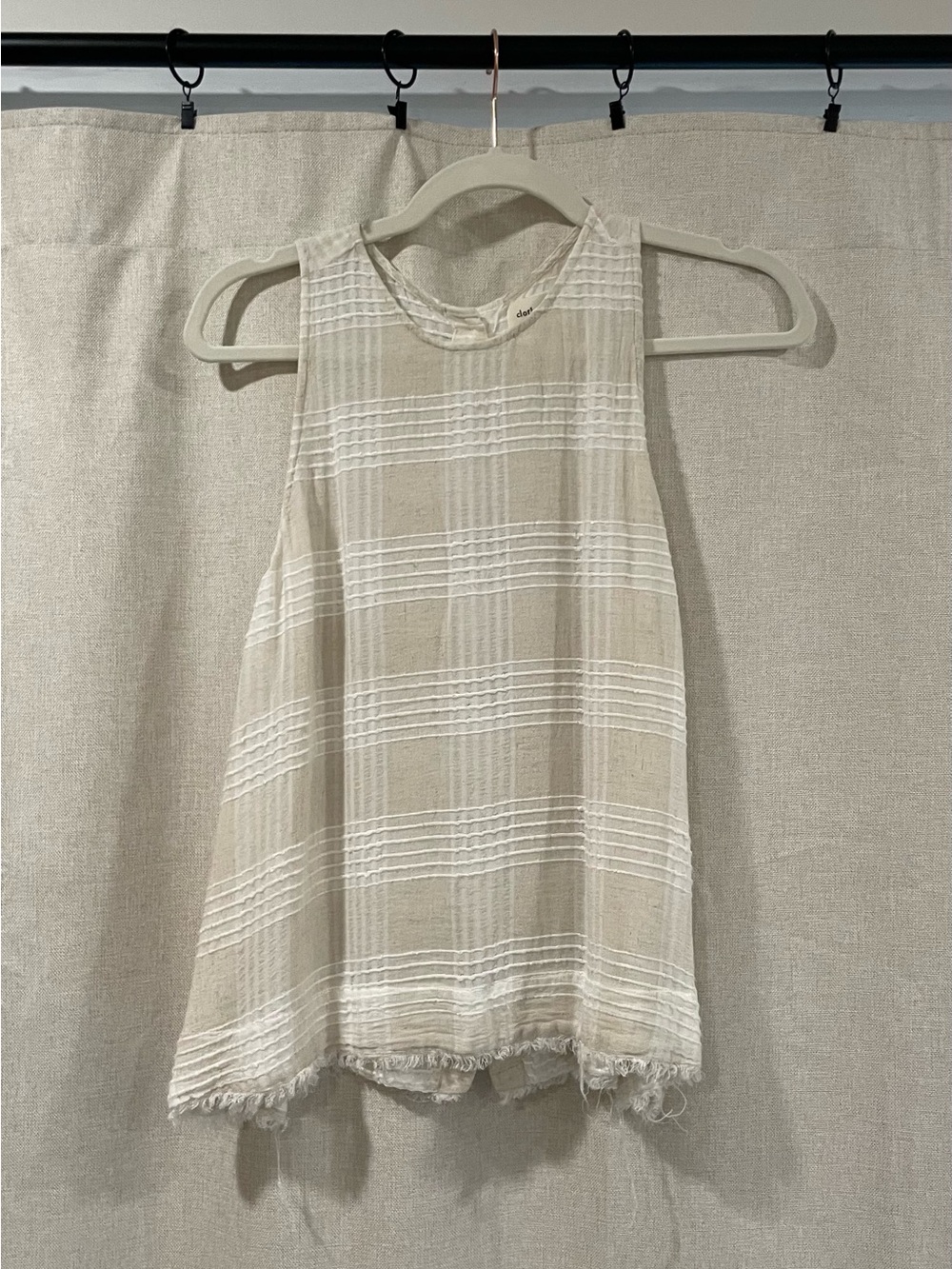 Cloth & Stone Sleeveless Top – Natural/Cream | Size M